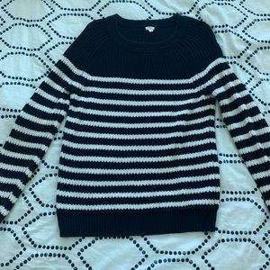 Jcrew Factory blue and white striped sweater, Sz S